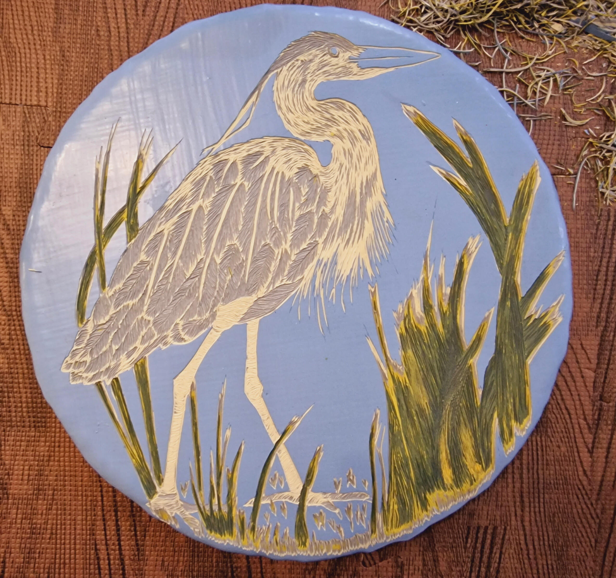 Great Blue Heron | Paint Carving | 2023