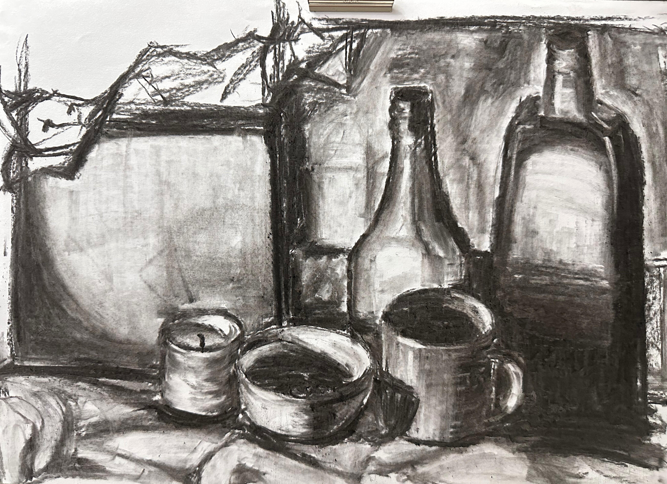 Still-life Setup | Charcoal | 2025