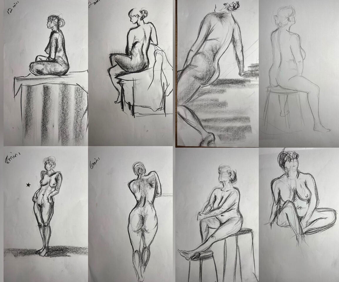 Observational Drawings From Life (6-12 Minute Poses) | 2025
